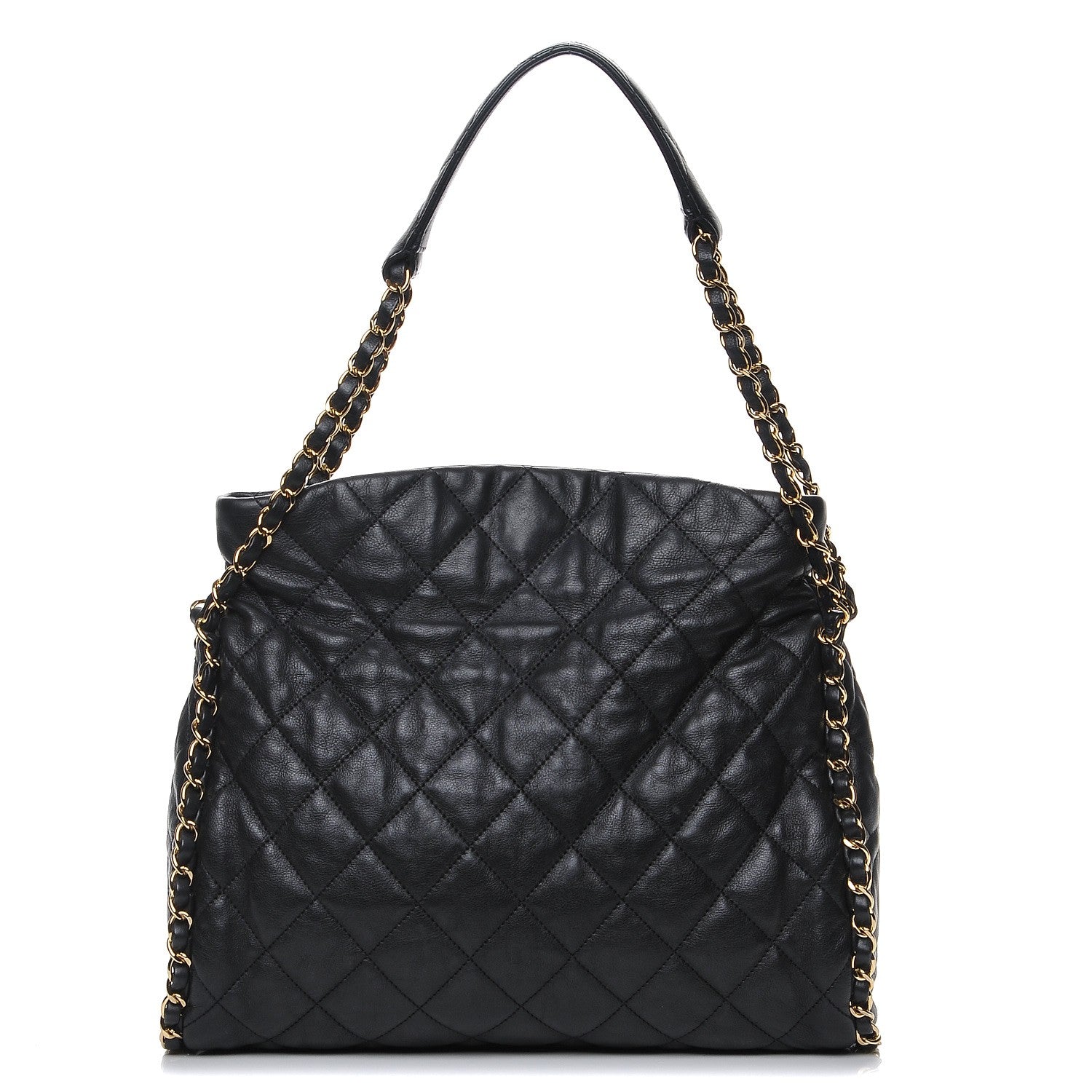 Chanel Calfskin Quilted Medium Chain Me Hobo Black 1 of 7