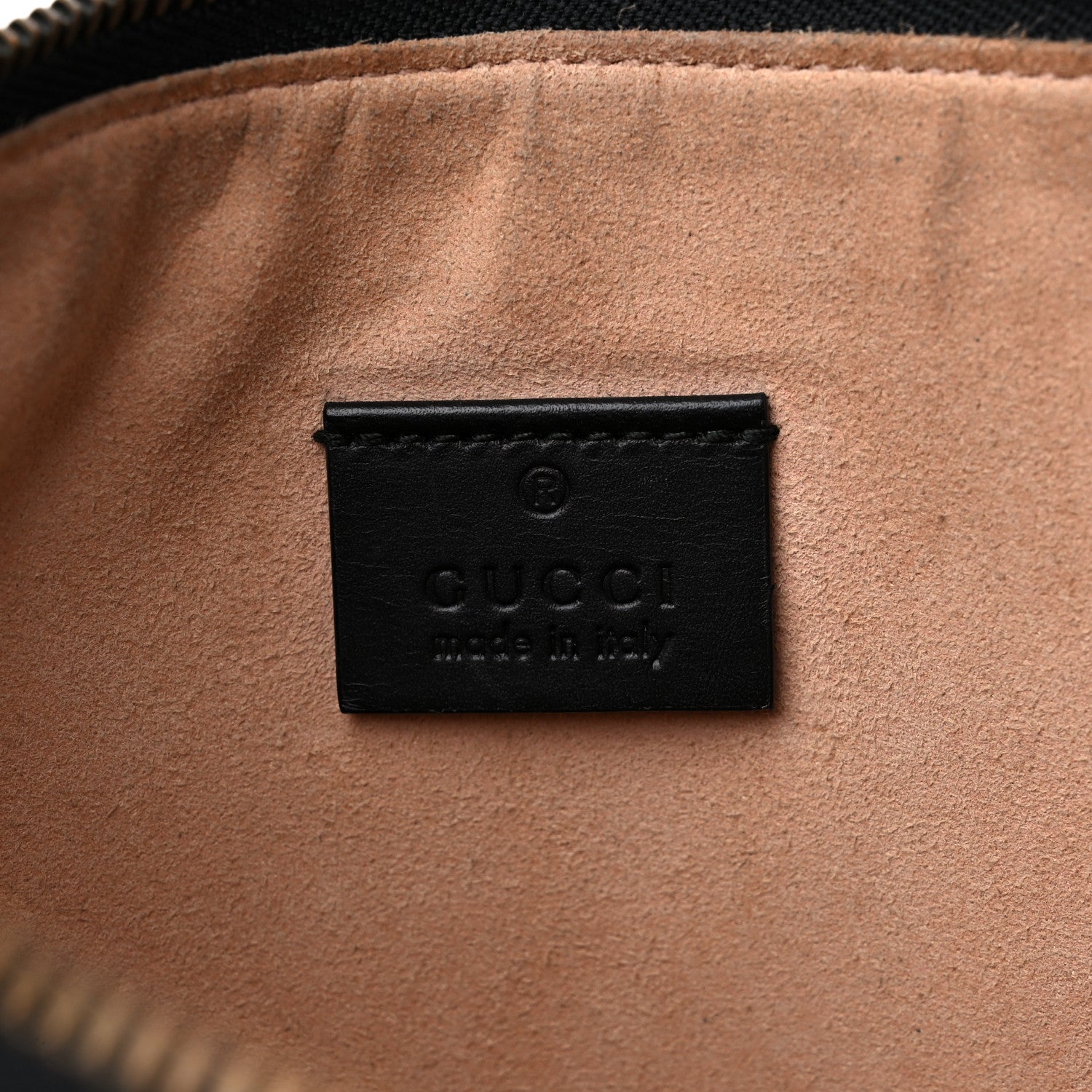 Gucci Calfskin GucciGhost Life is Gucci Zip Pouch Black 6 of 15