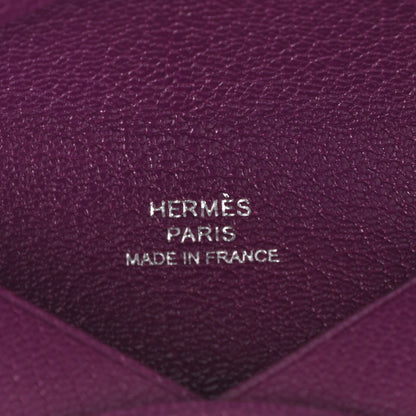 Hermes Chevre Calvi Card Case Anemone 6 of 8