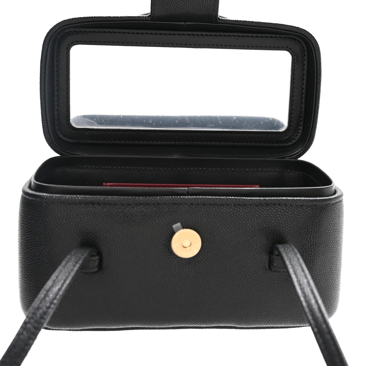 Chanel Shiny Caviar Preppy Coco Long Vanity With Strap Black 6 of 12