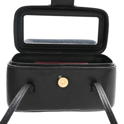 Chanel Shiny Caviar Preppy Coco Long Vanity With Strap Black 6 of 12