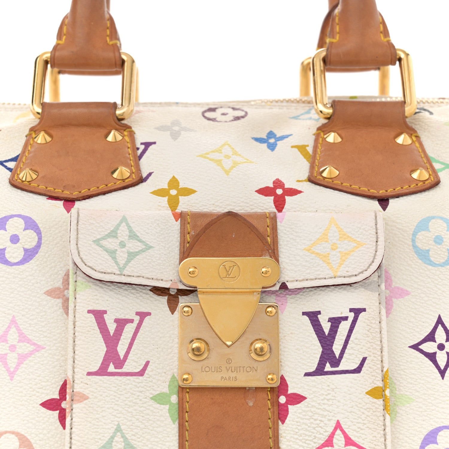 Louis Vuitton Monogram Multicolor Speedy 30 White 6 of 18