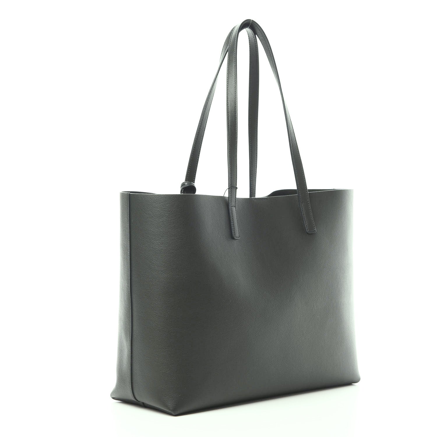 Saint Laurent Calfskin Large Shopping Tote Dark Green 4 of 11
