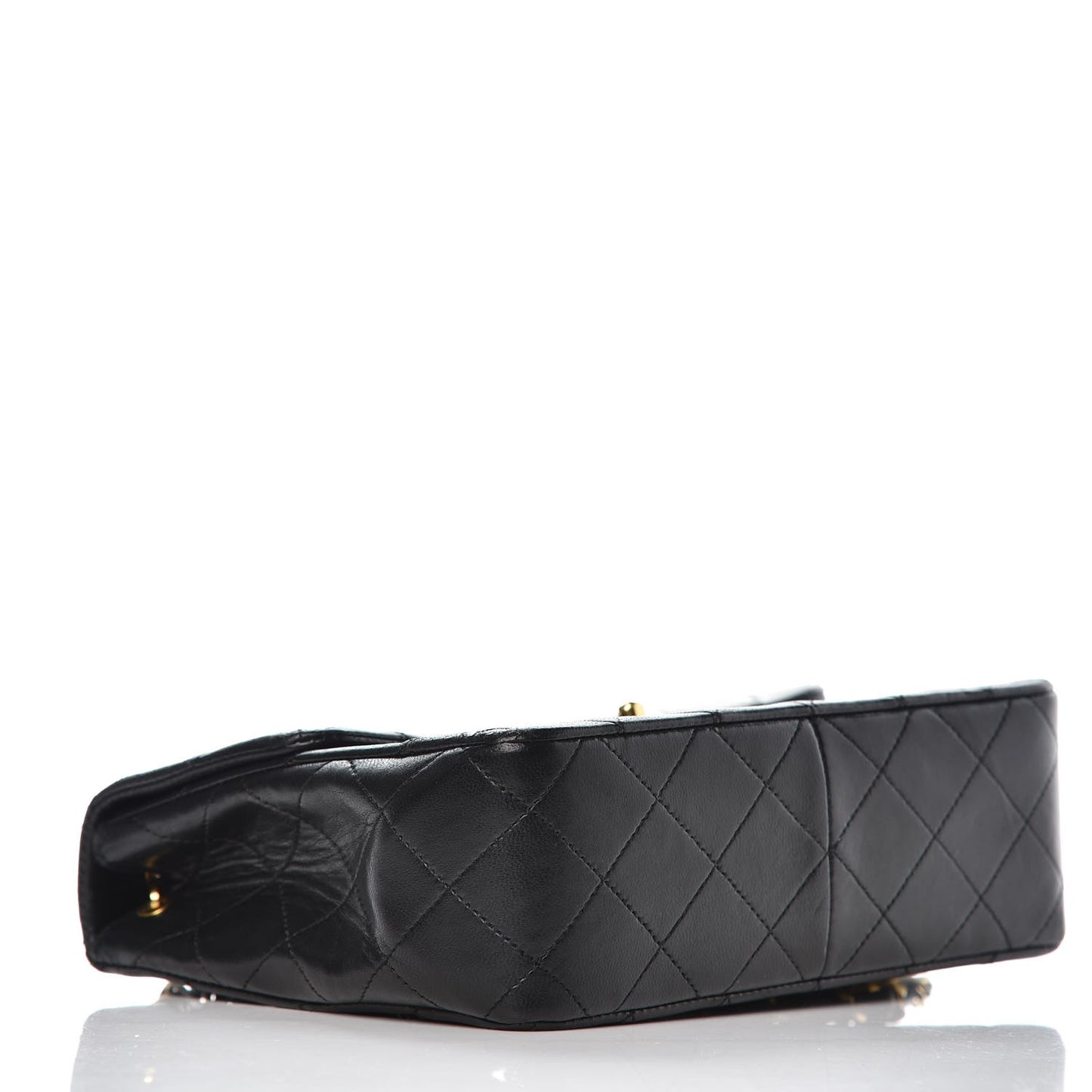Lambskin Quilted Mini Square Flap Black