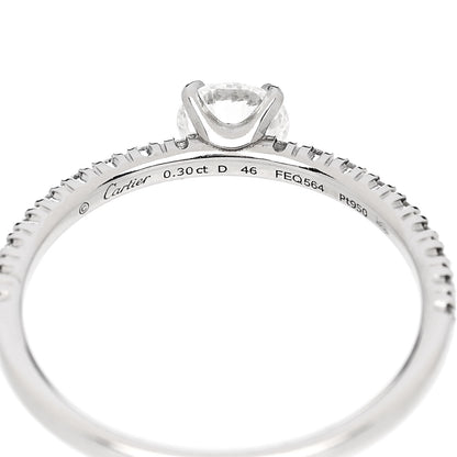 Cartier Platinum Diamond .30ct Etincelle De Cartier Solitaire Engagement Ring 46 3.75 5 of 6
