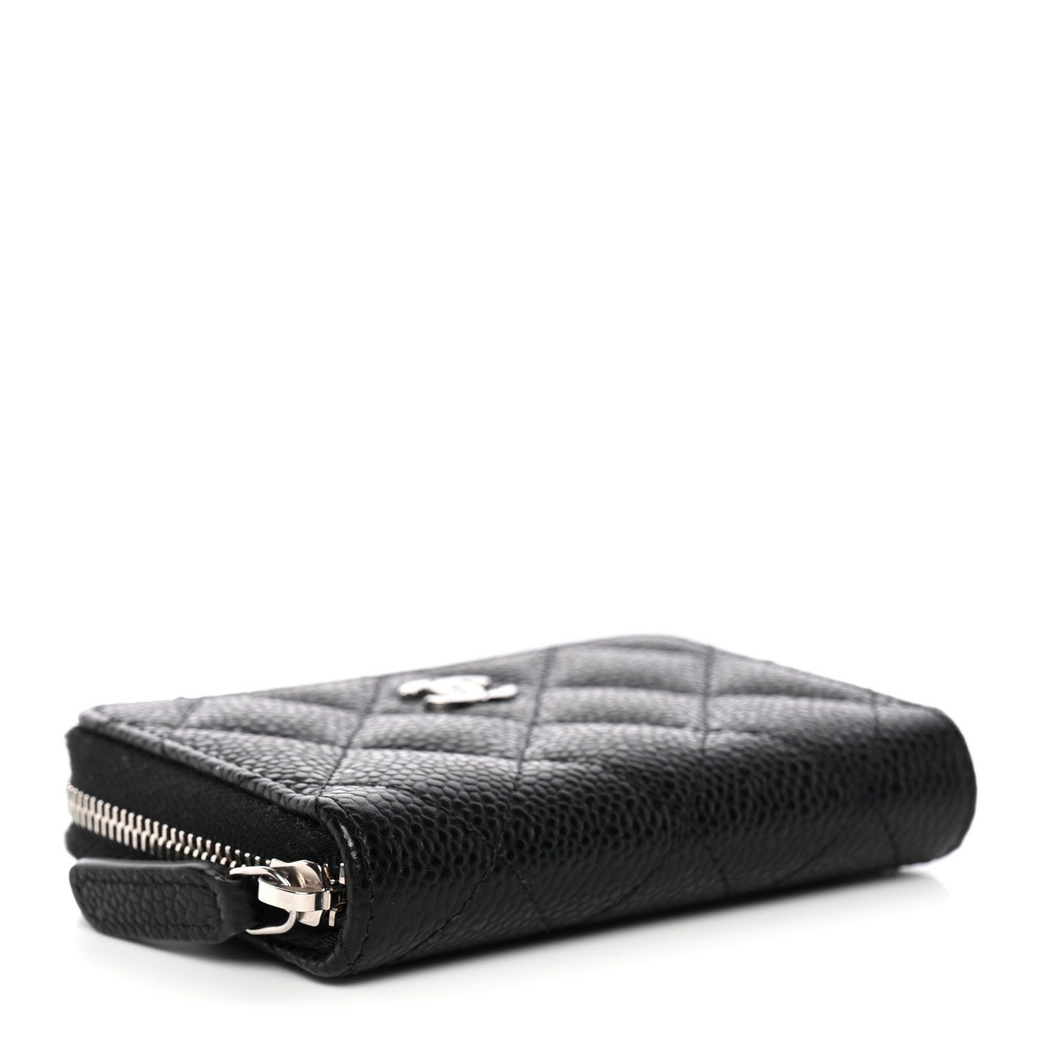 Chanel Caviar Quilted Zip Coin Purse Black 4 of 8