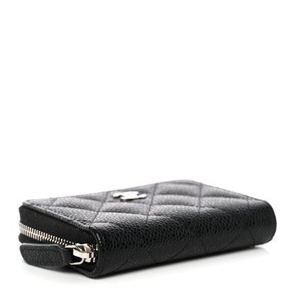Chanel Caviar Quilted Zip Coin Purse Black 4 of 8