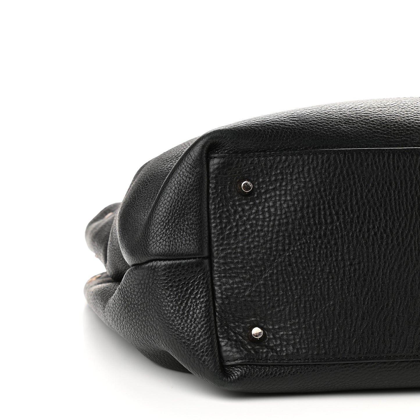 Grainy Calfskin House Check Medium Maidstone Black