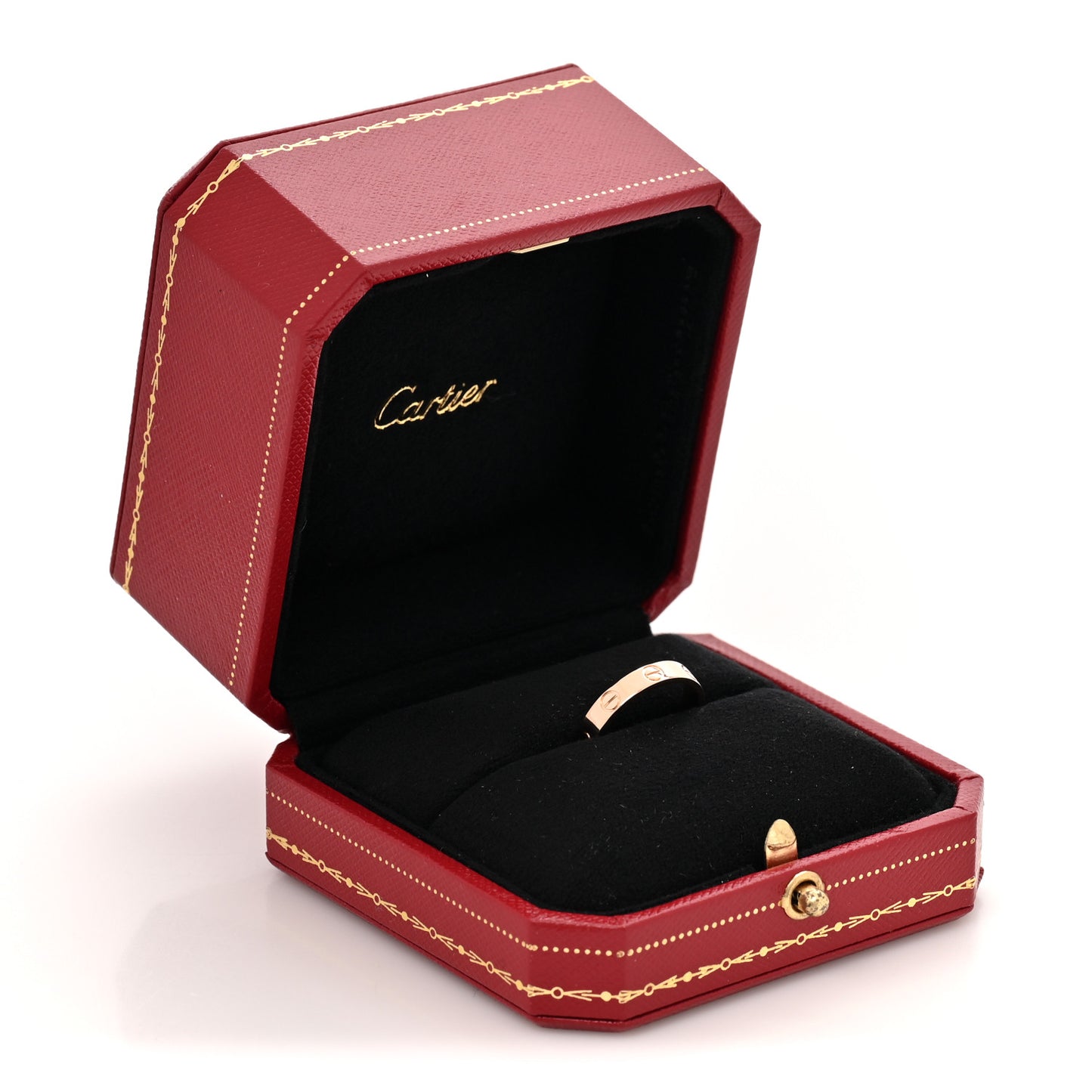 18K Pink Gold 3.5mm LOVE Wedding Band Ring 50 5.25