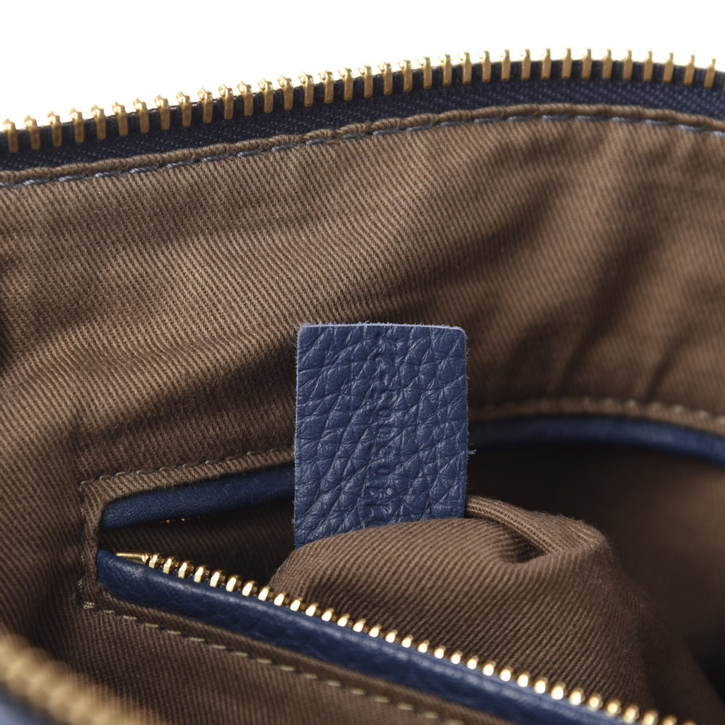 Calfskin Medium Marcie Satchel Royal Navy