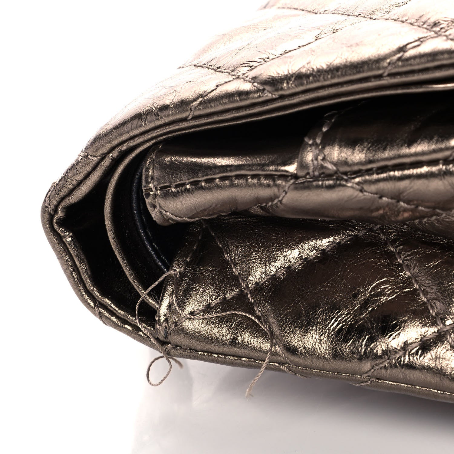 Chanel Metallic Aged Calfskin Quilted 50th Anniversary 2.55 Reissue 227 Flap Bronze 12 of 15