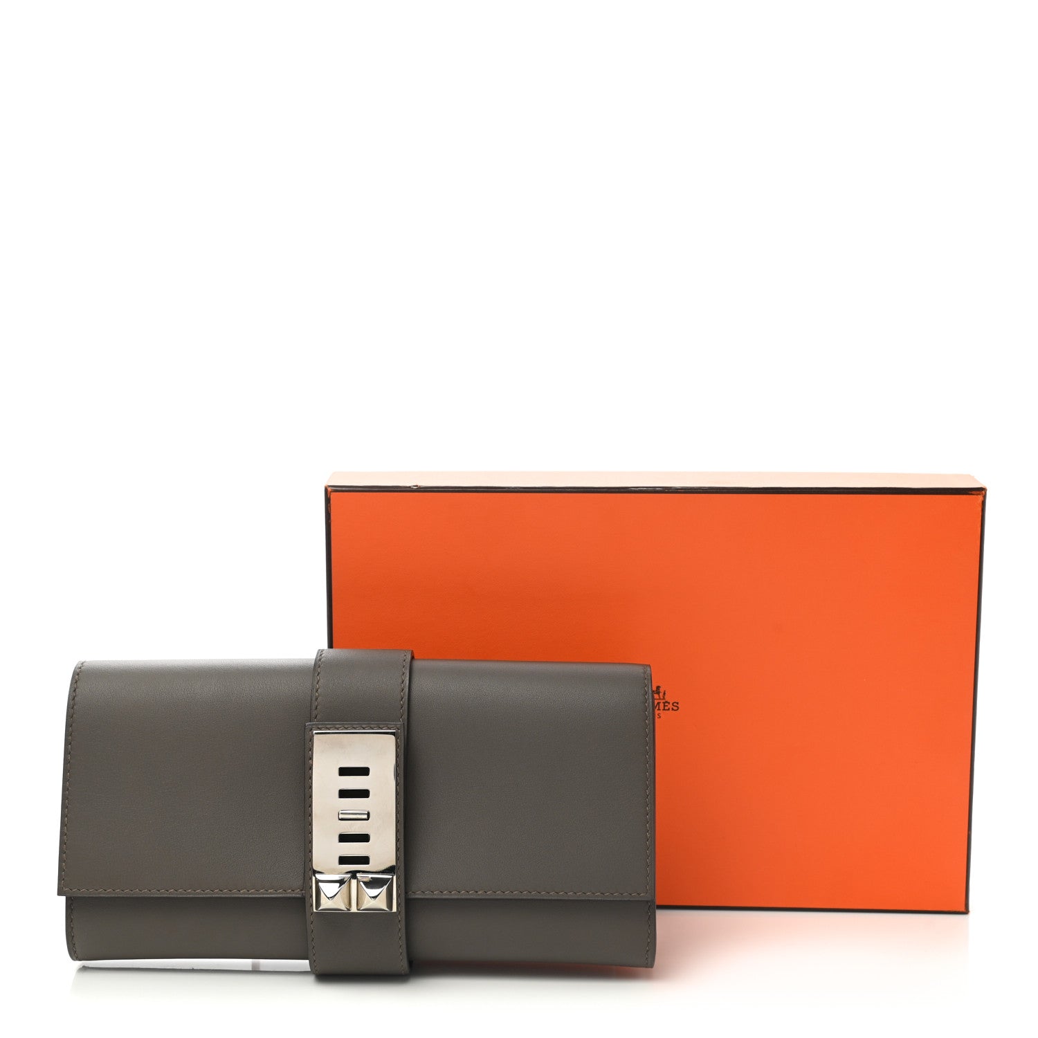 Hermes Swift Medor 23 Clutch Etain 9 of 9