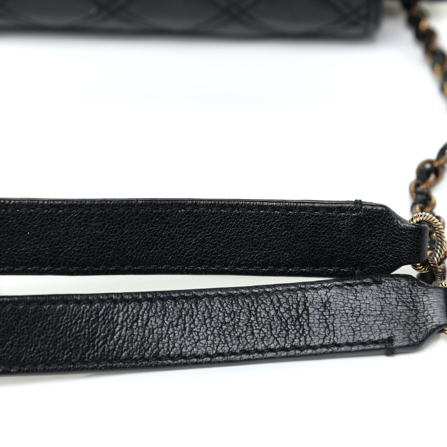Lacquered Lambskin Baroque The Large Single Flap Black