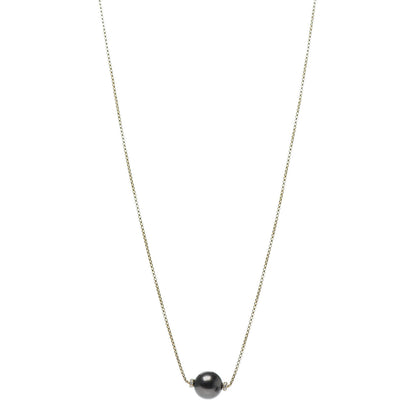David Yurman 18K Yellow Gold Diamond Tahitian Pearl 12mm Solari Pendant Necklace 1 of 4
