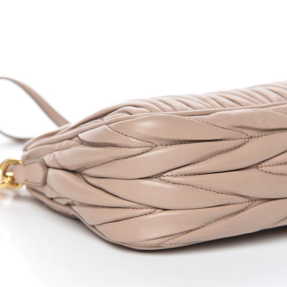 Miu Miu Nappa Matelasse Clutch Cammeo 7 of 9