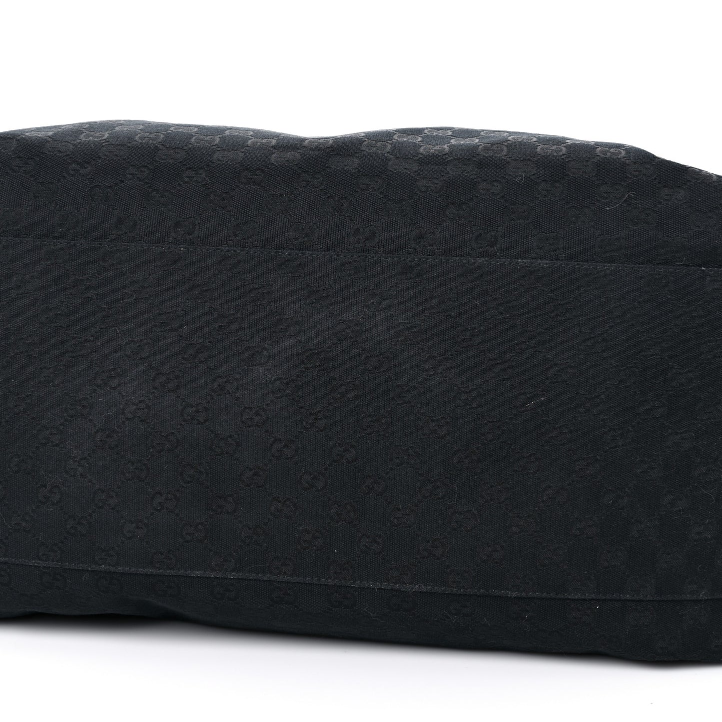 GG Monogram Web Large Collapsible Carry On Duffle Bag Black