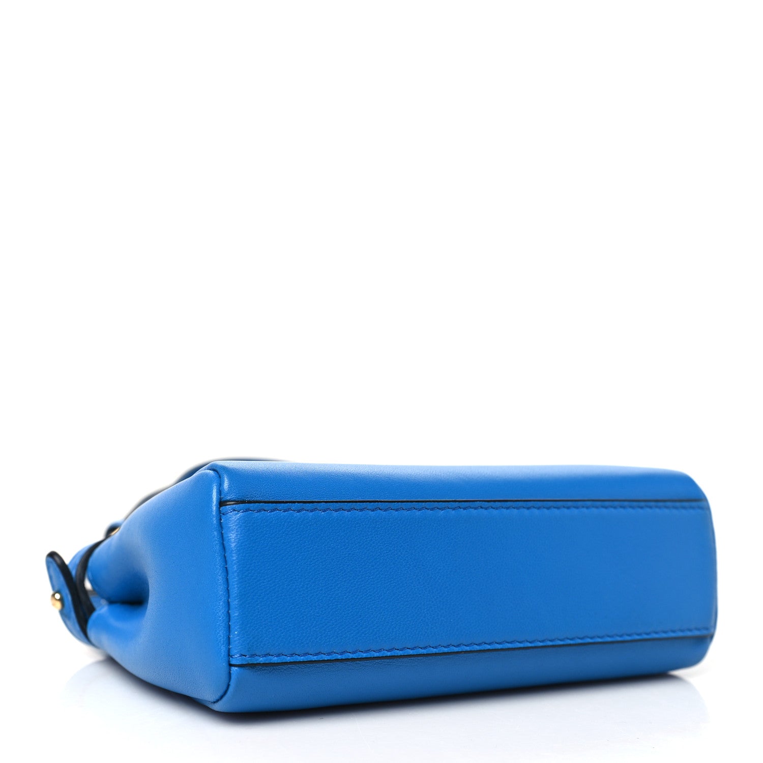 Fendi Shiny Nappa Micro Peekaboo Iconic Satchel Blue Royal 4 of 11