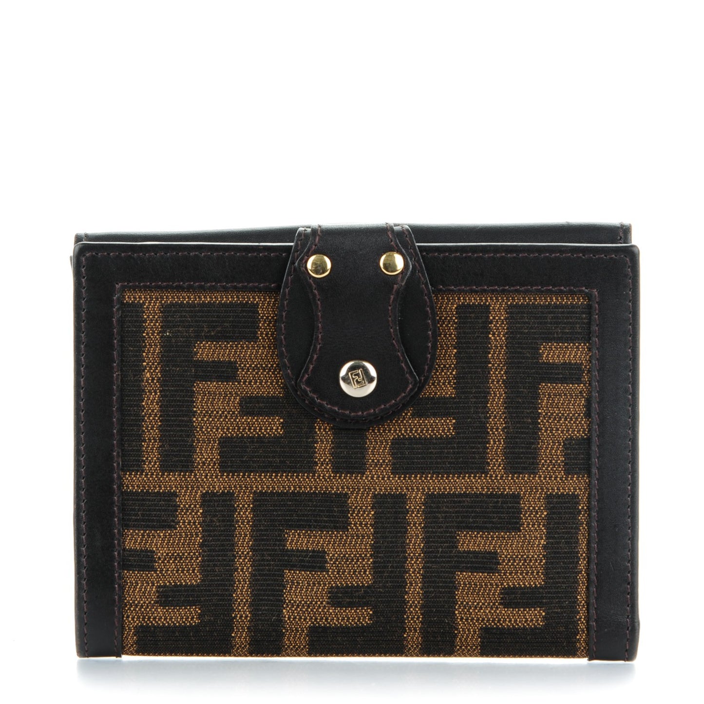 Zucca Cuoio Lucido Compact Wallet Tobacco Moro