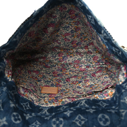 Louis Vuitton Denim Patchwork Posty Messenger Bag Blue 5 of 10