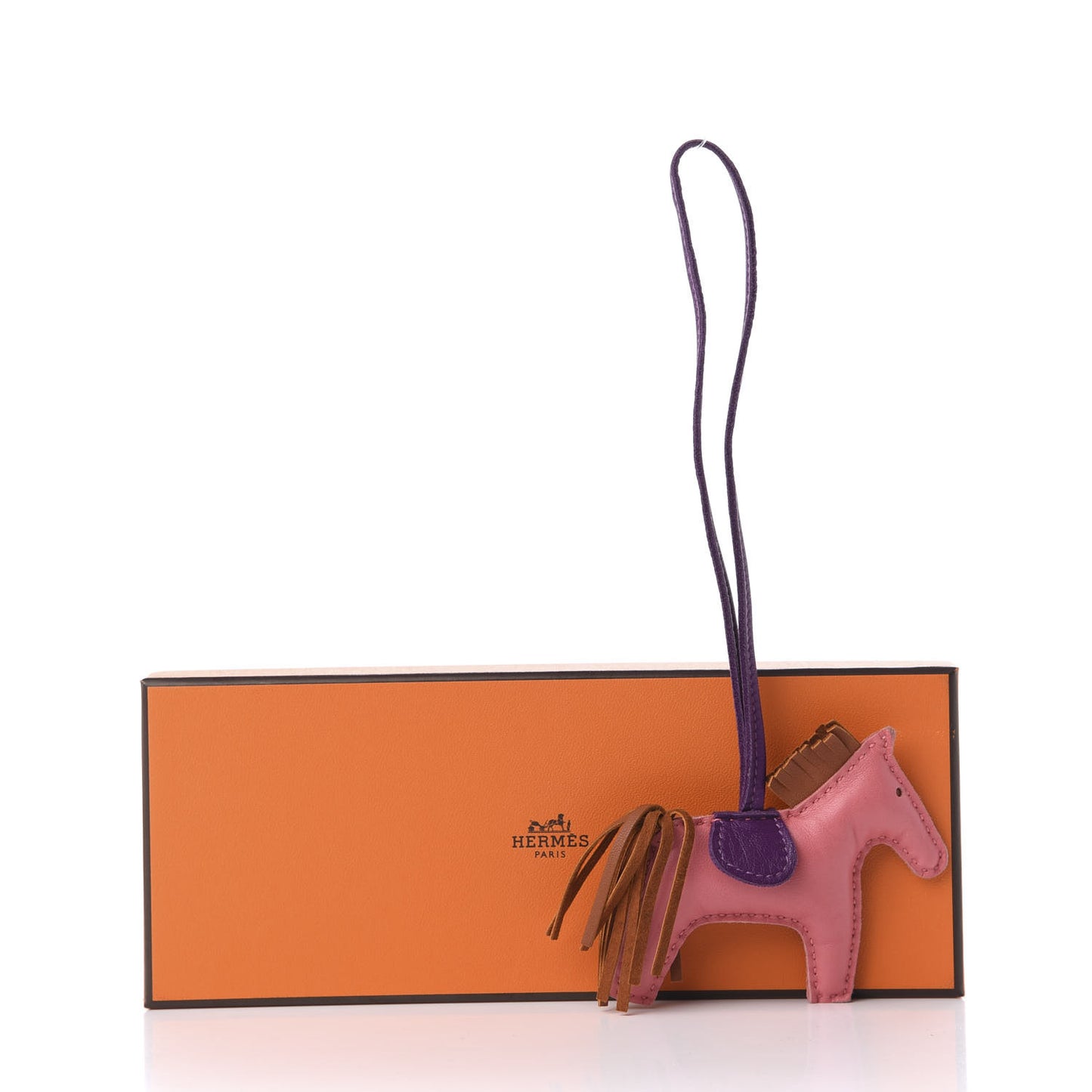 Milo Lambskin Grigri Rodeo Horse Bag Charm PM Rose Azalee Gold Anemone