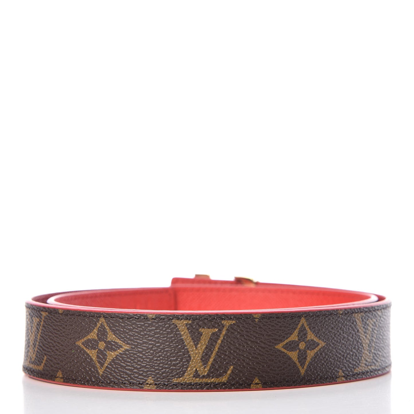 Monogram 30mm LV Initiales Reversible Belt 75 30 Coquelicot