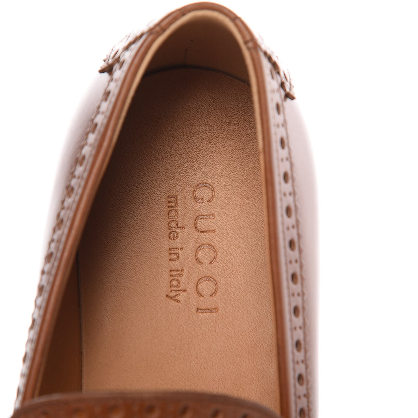 Calfskin Web Bee Mens Spirit Loafers 8.5 Cuir