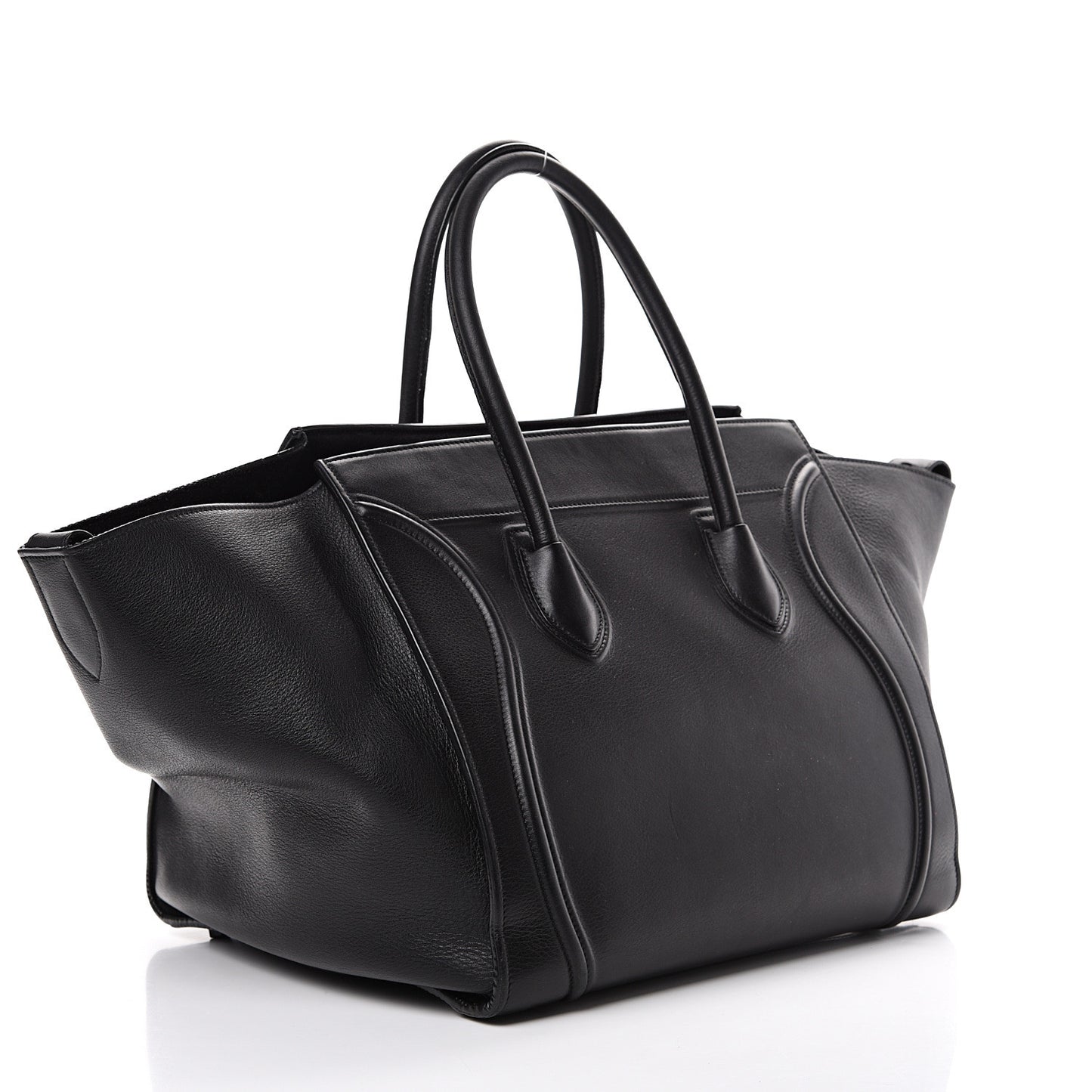 Supple Calfskin Medium Phantom Luggage Black