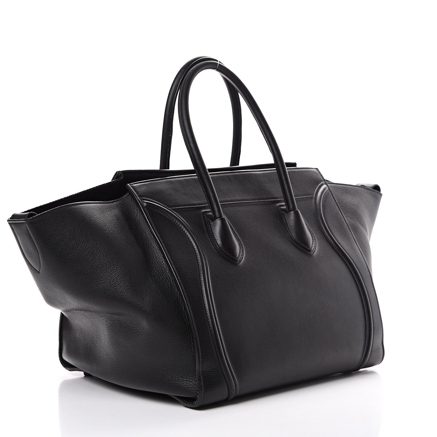 Celine Supple Calfskin Medium Phantom Luggage Black 2 of 17