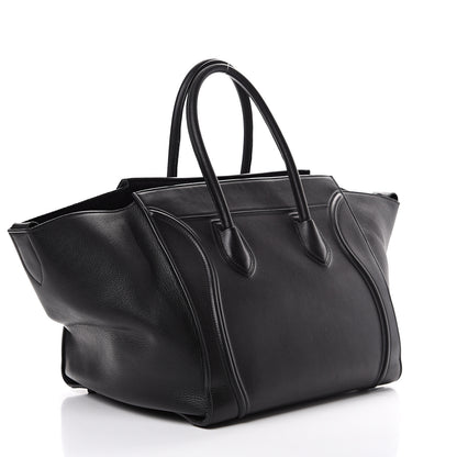 Celine Supple Calfskin Medium Phantom Luggage Black 2 of 17