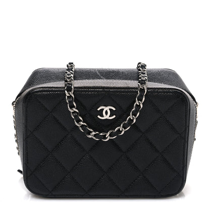 Chanel Caviar Quilted CC Vanity Case With Chain Black 1 of 10