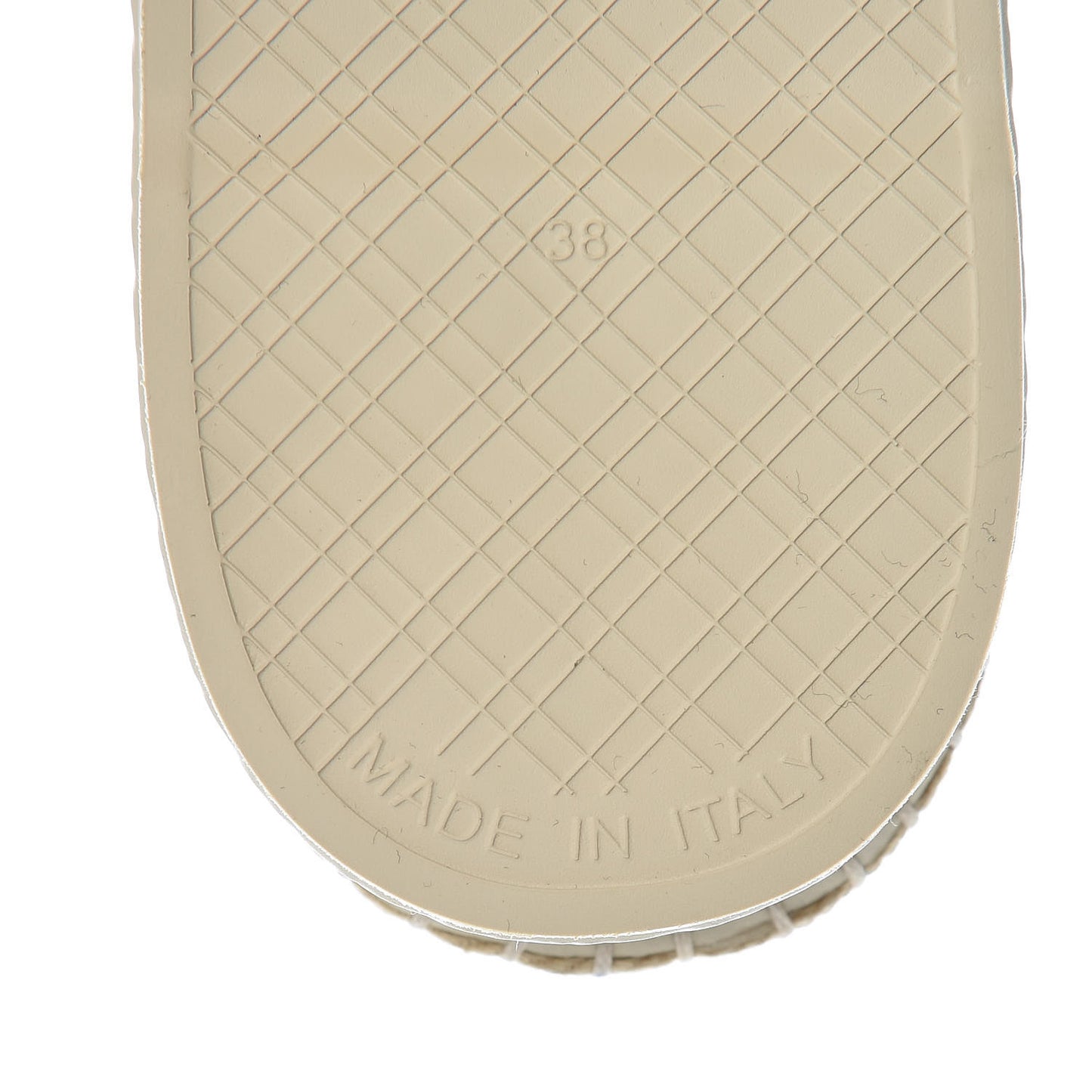 PVC Straw CC Espadrilles 38 Beige