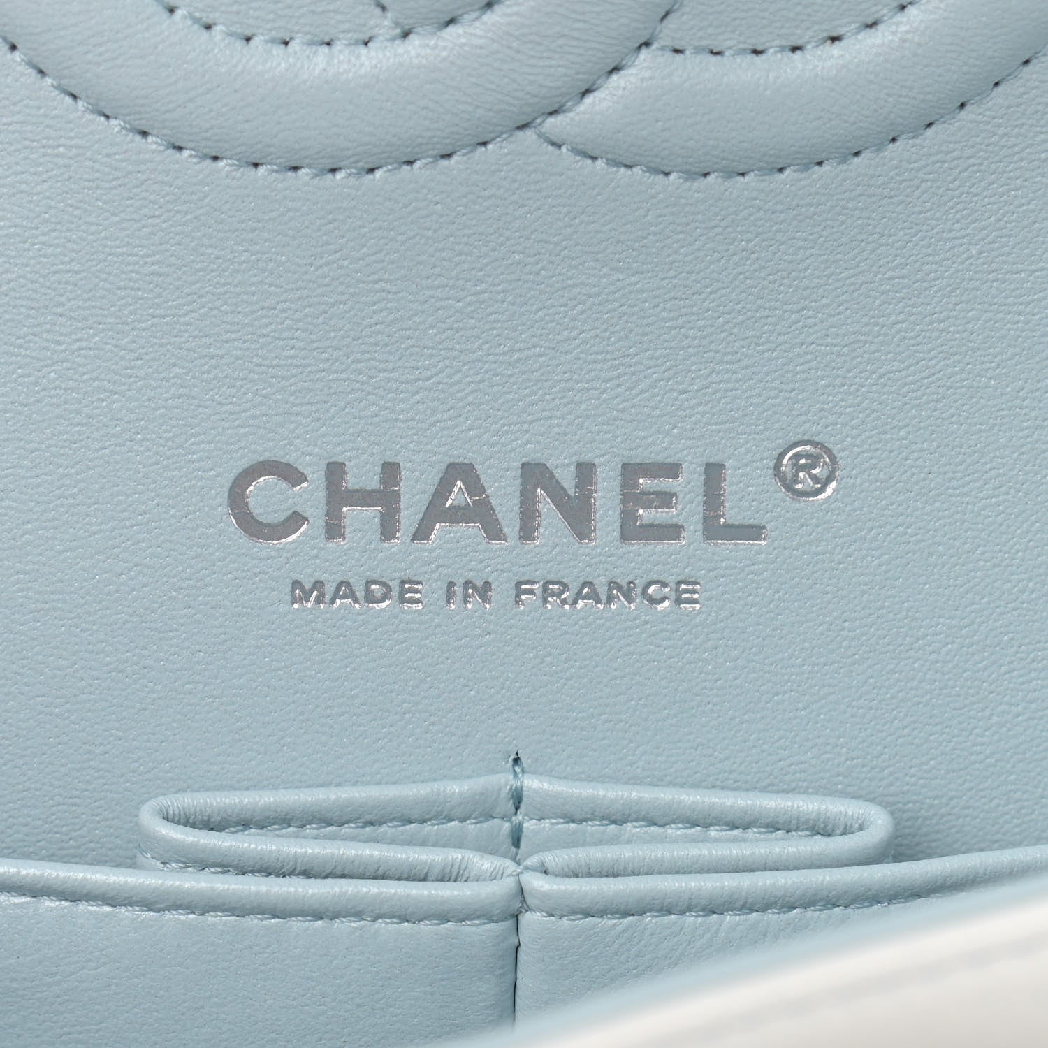 Chanel Perforated Lambskin Quilted Medium Double Flap Light Blue Light Purple White 6 of 11