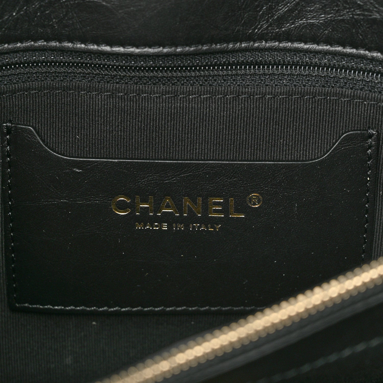 Chanel Aged Calfskin Quilted Graphic Catch Shopping Bag Black 5 of 9