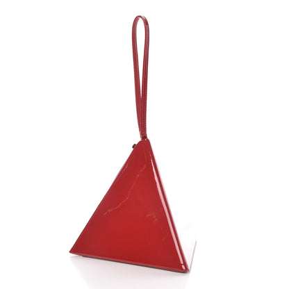 Saint Laurent Patent Pyramid Clutch Rouge 3 of 7