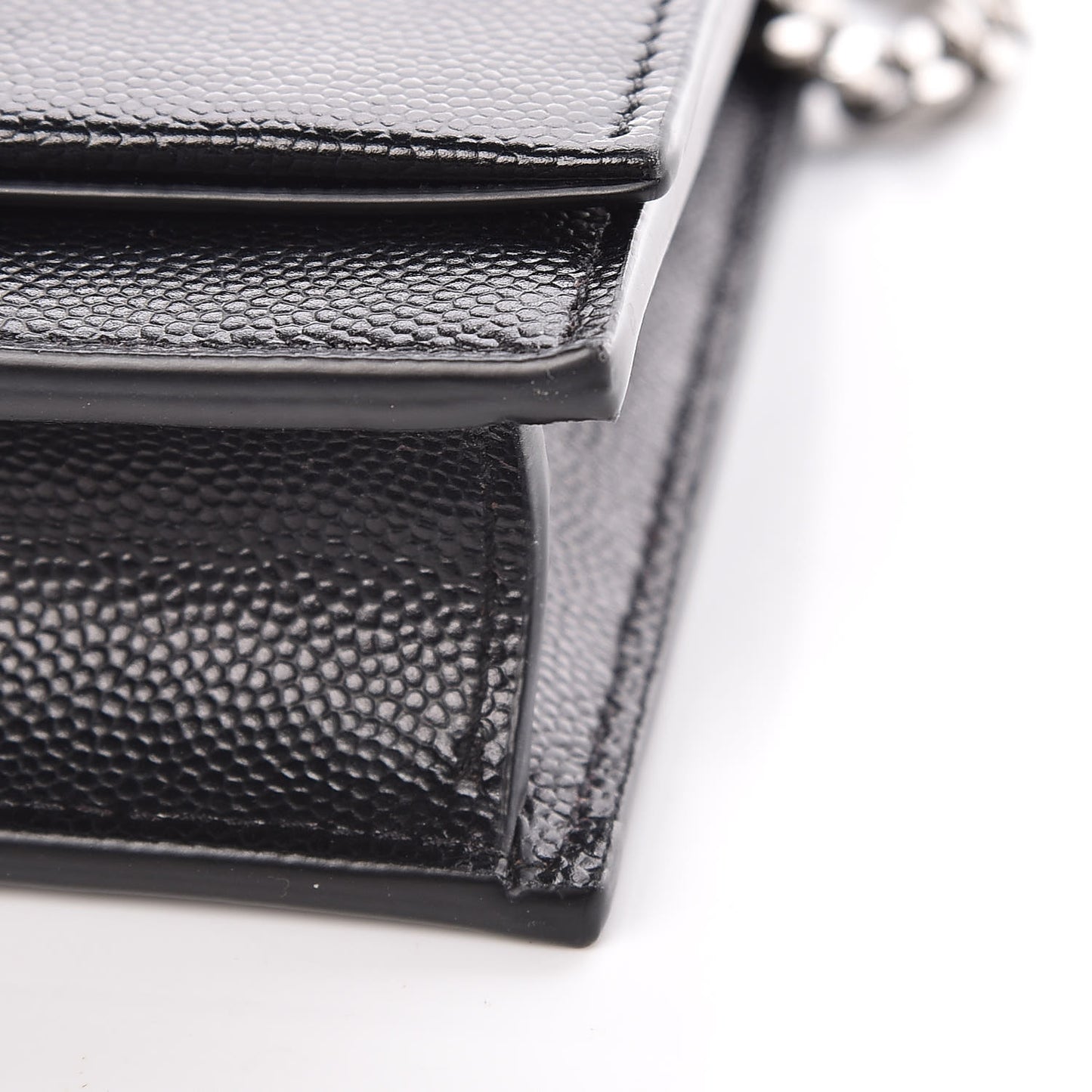 Grain De Poudre Classic Monogram Kate Tassel Chain Wallet Black