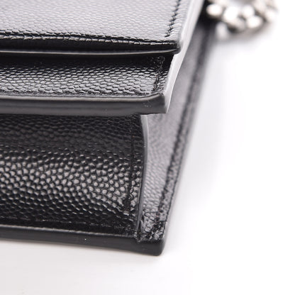 Saint Laurent Grain De Poudre Classic Monogram Kate Tassel Chain Wallet Black 9 of 12