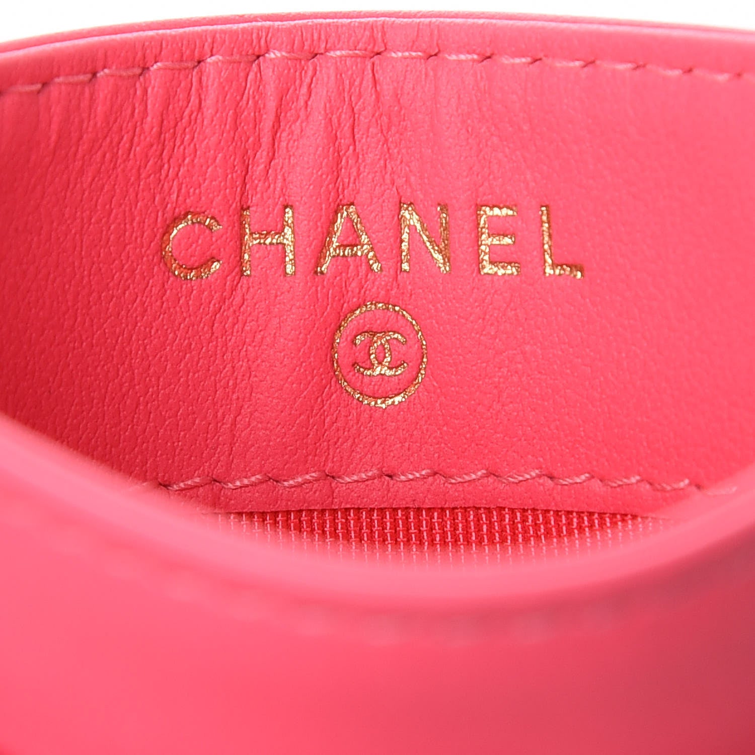 Chanel Patent Quilted Card Holder Pink 6 of 9