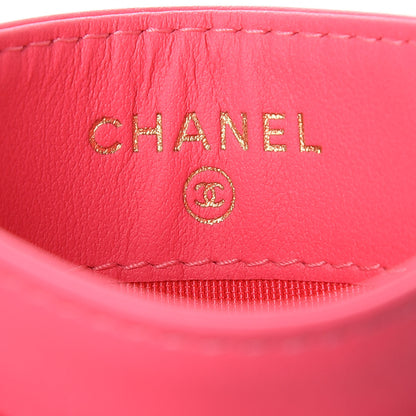 Chanel Patent Quilted Card Holder Pink 6 of 9