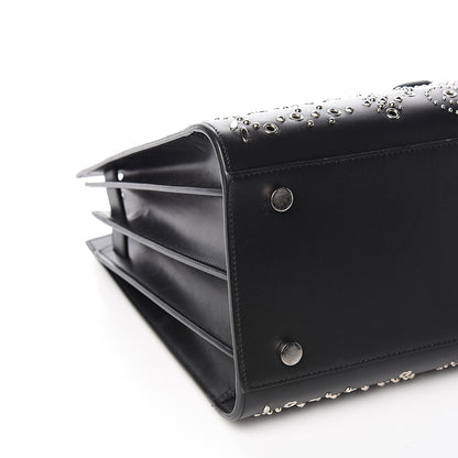 Saint Laurent Calfskin Perforated Bandana Studded Small Sac De Jour Black 8 of 11