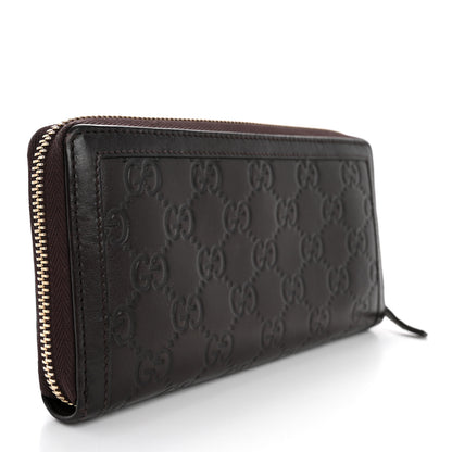 Gucci Guccissima Signature Sukey Zip Around Wallet Brown 3 of 13