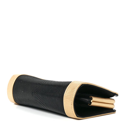 Chanel Lambskin Stitched Clutch Black Gold 9 of 12