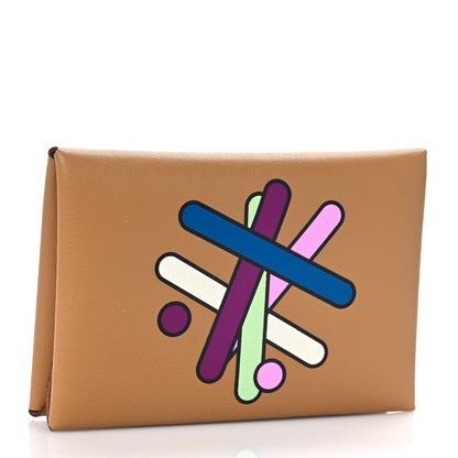 Hermes Swift Moulin à Wind Calvi Duo Card Case Gold 3 of 9