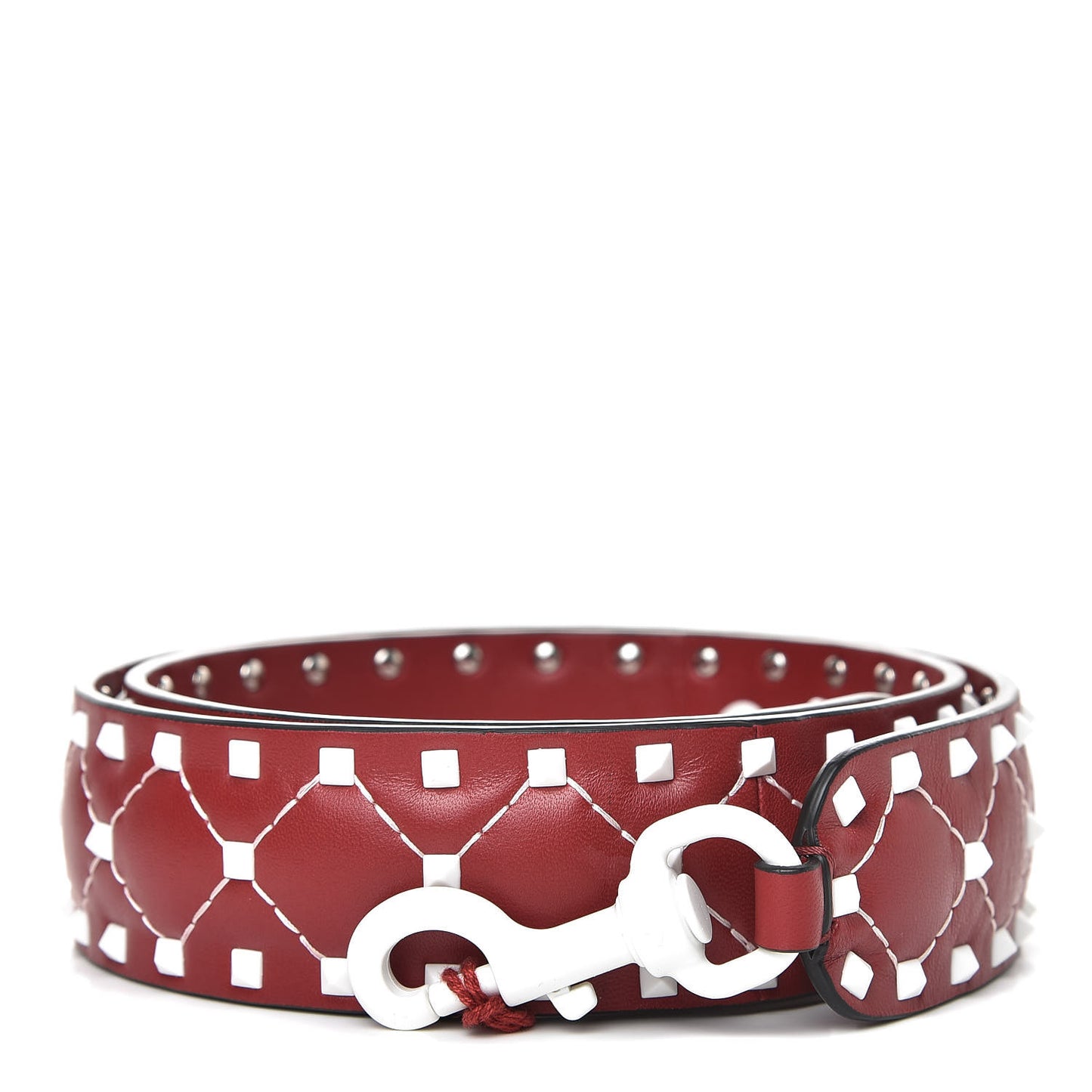 Lambskin Free Rockstud Spike Shoulder Strap Rosso Valentino