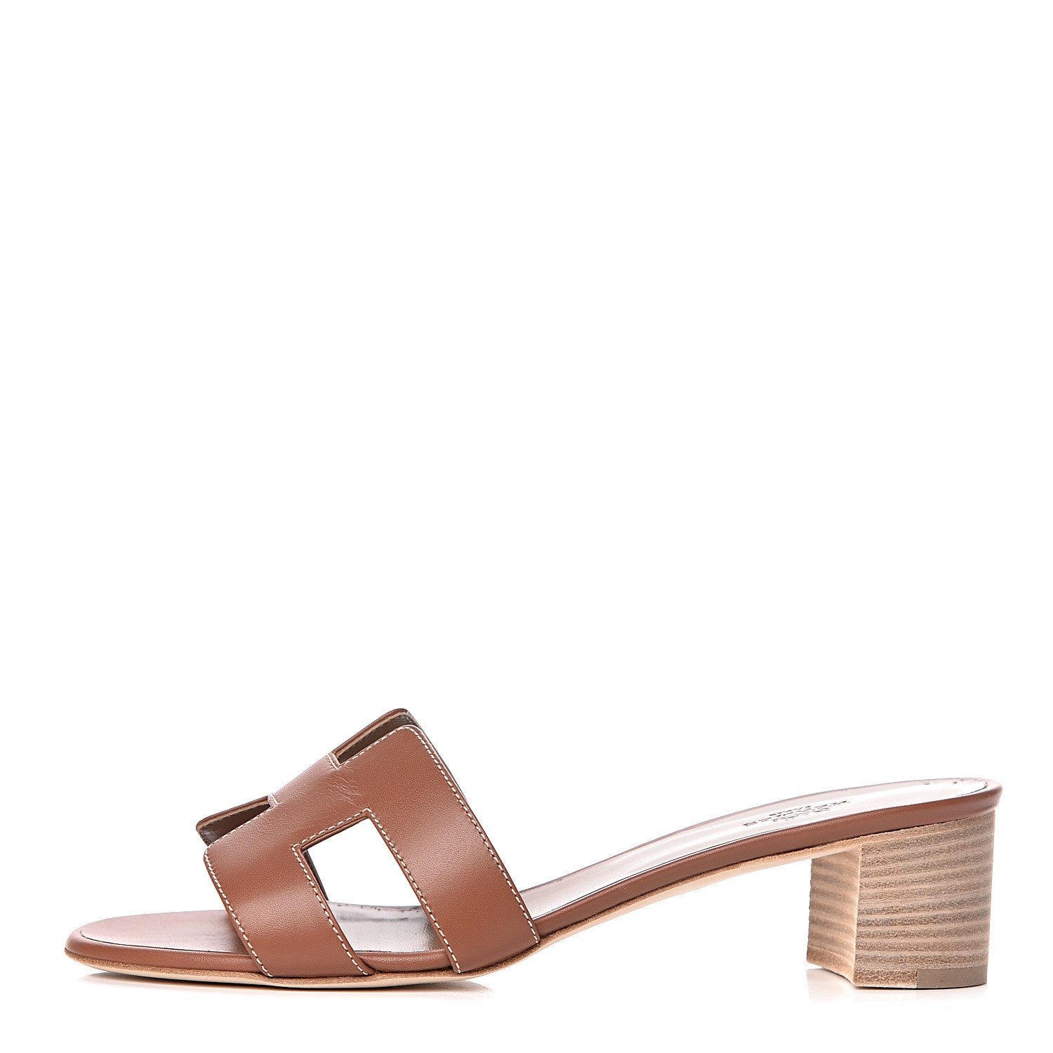 Hermes Calfskin Oasis Sandals 39 Gold 1 of 10