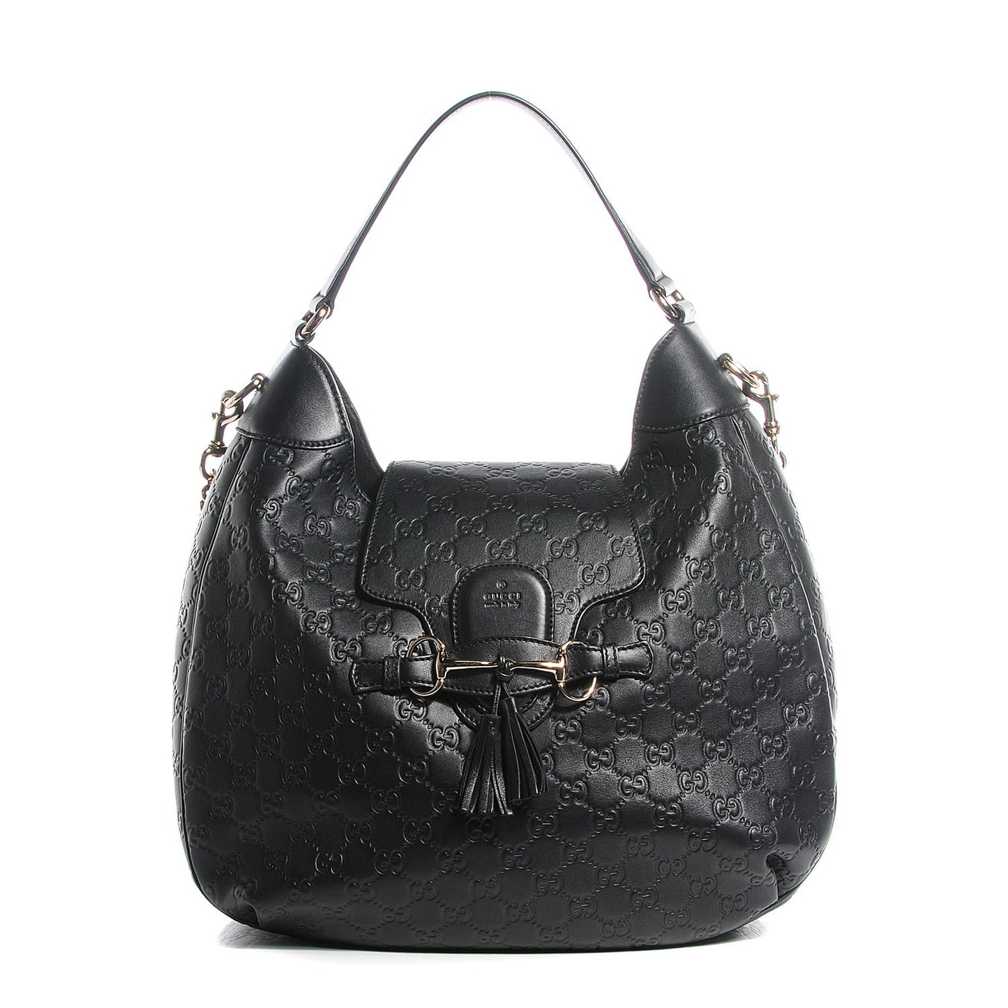 Guccissima Medium Emily Hobo Black