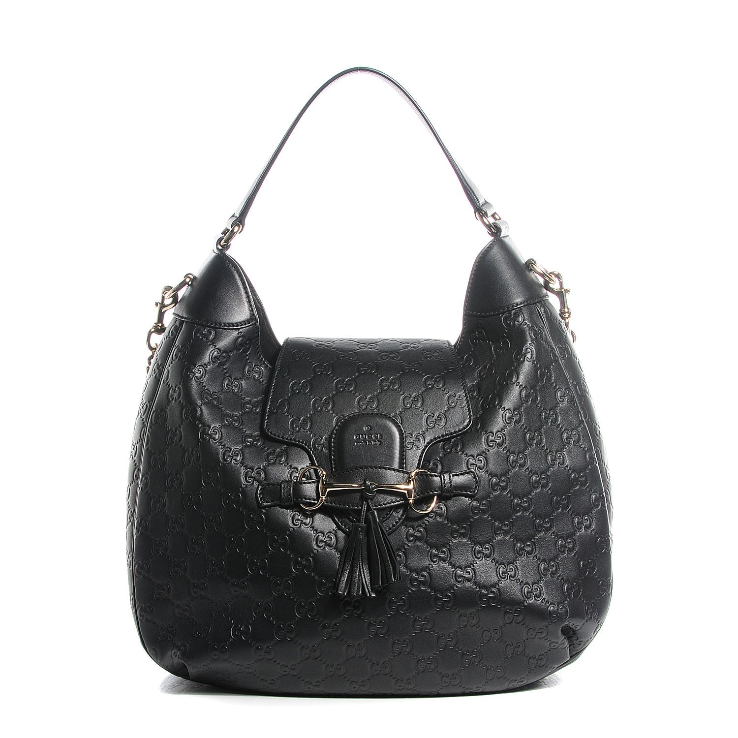 Gucci Guccissima Medium Emily Hobo Black 1 of 7