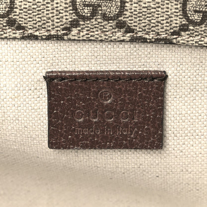 Gucci GG Supreme Monogram Web Small Neo Vintage Double Flap Messenger Bag Beige New Acero 6 of 9