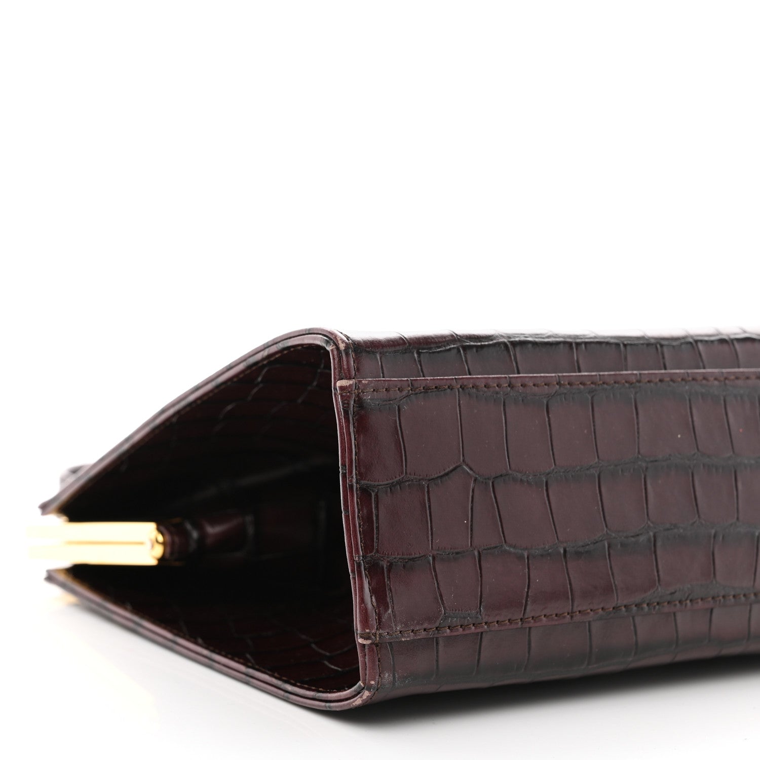 Mansur Gavriel Crocodile Embossed Calfskin Elegant Top Handle Bag Class 8 of 9