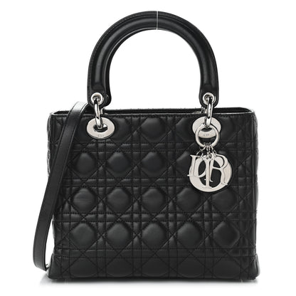 Christian Dior Lambskin Cannage Medium Lady Dior Black 1 of 9