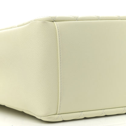 Chanel Caviar Quilted Grand Shopping Tote GST Light Green 8 of 9